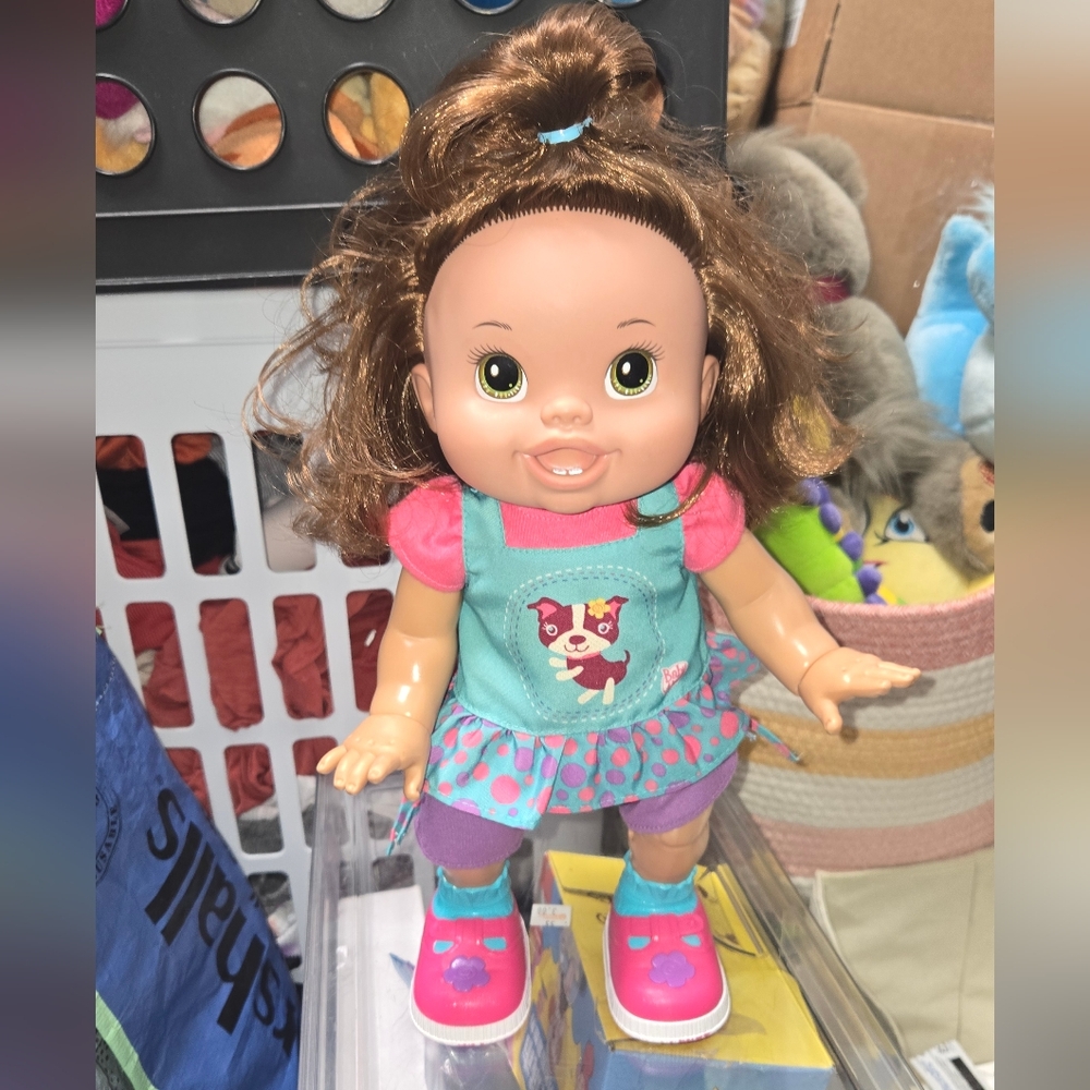 HASBRO Baby Alive Brown Wanna Walk Interactive Talking Walking Doll CUTE & RARE